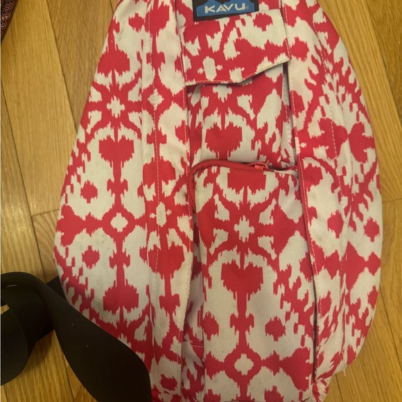 Kavu Pink and White Patterned Backpack